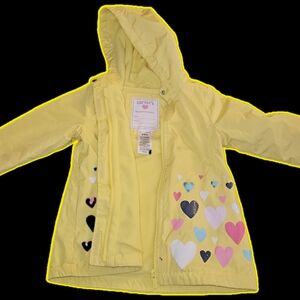 Carter's Yellow Heart Print Kids Jacket